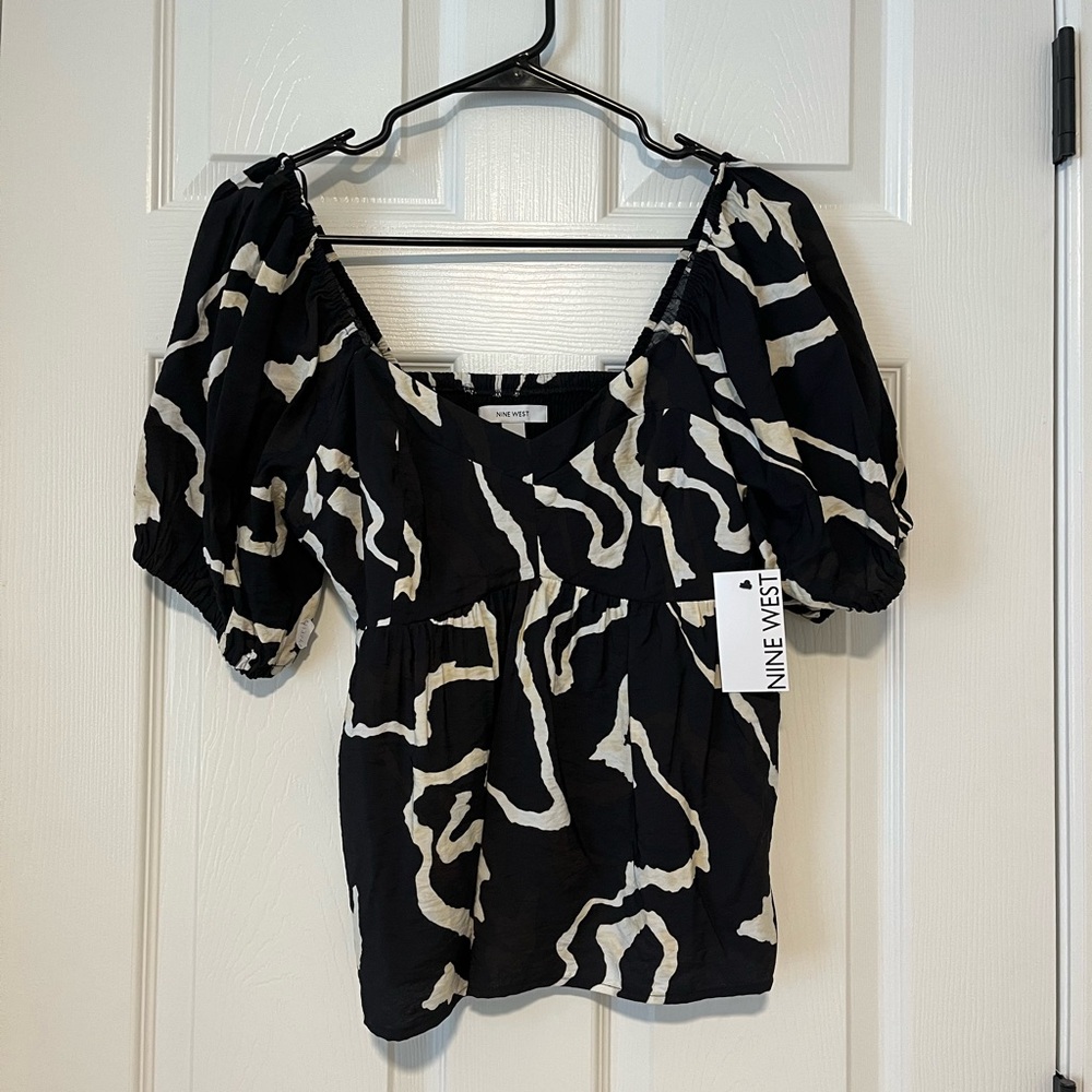 Nine West Black and White Women's Top